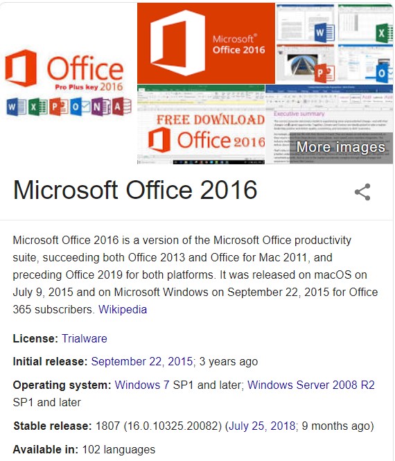 when does microsoft office 2016 for mac come out